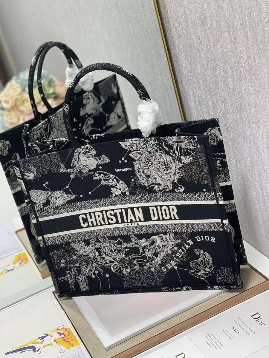 DIOR BOOK TOTE Embroidery C1286-31 black