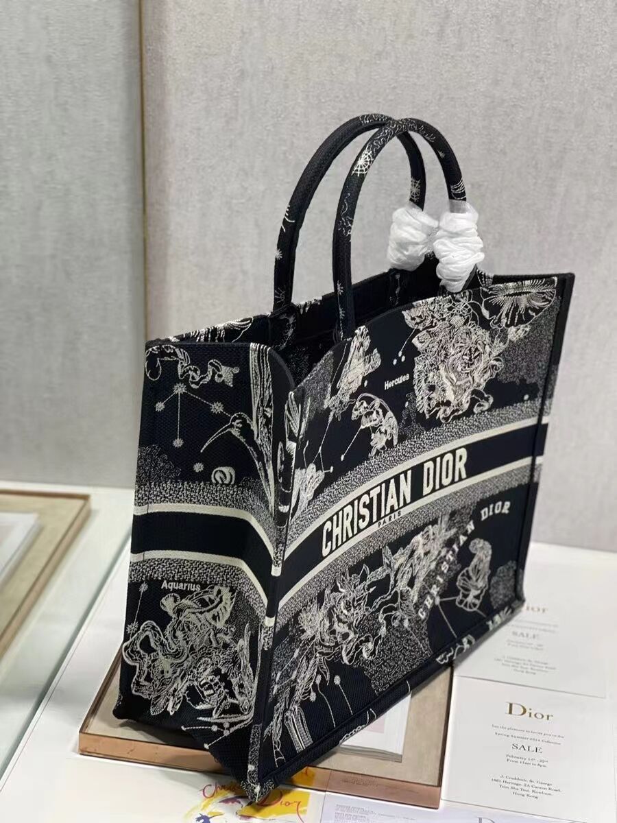 DIOR BOOK TOTE Embroidery C1286-31 black