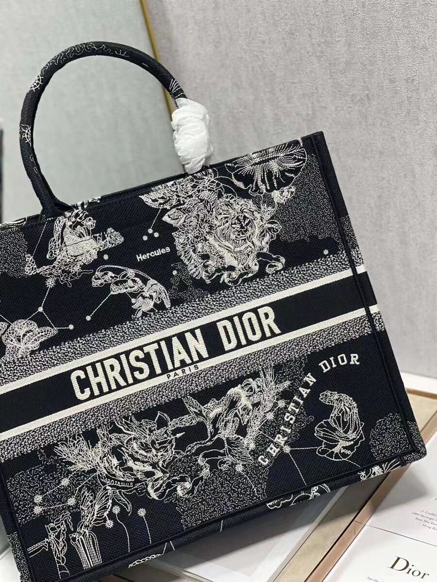 DIOR BOOK TOTE Embroidery C1286-31 black