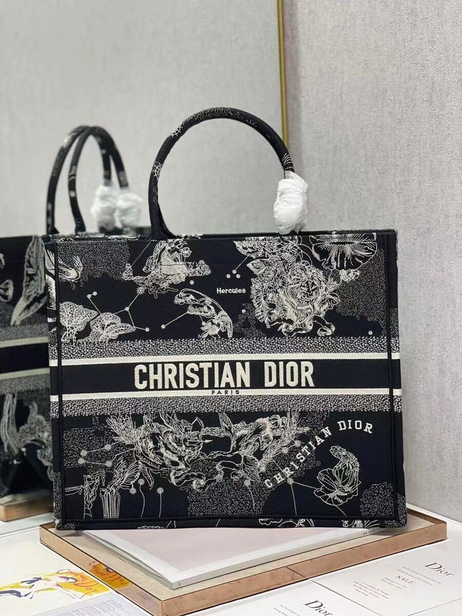 DIOR BOOK TOTE Embroidery C1286-31 black