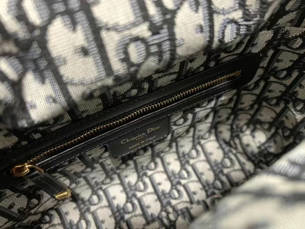 Dior MEDIUM LADY weave BAG C9916 black