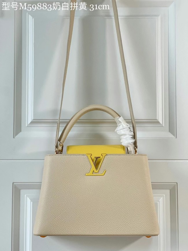 Louis Vuitton CAPUCINES MM M59883 Creme Beige