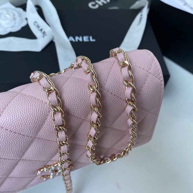 Chanel Grained Calfskin small Shoulder Bag AP33814 pink