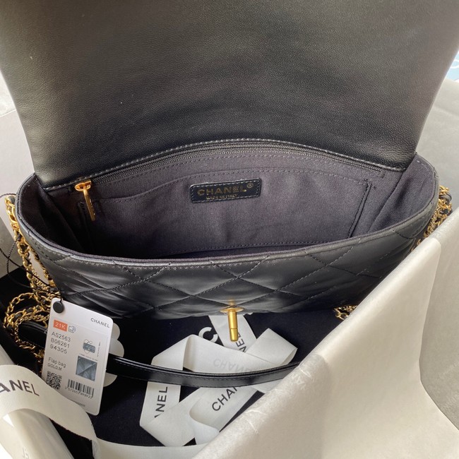 Chanel lambskin Shoulder Bag AS2563 black