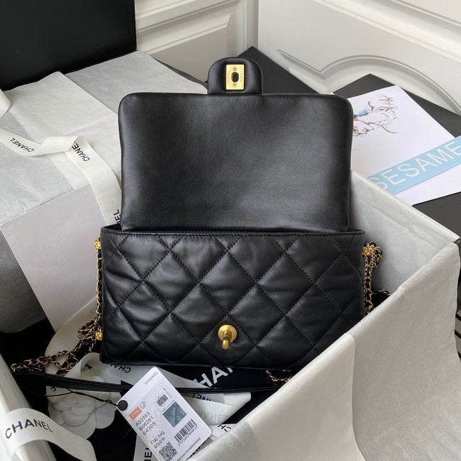 Chanel lambskin Shoulder Bag AS2563 black