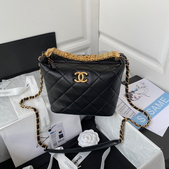 Chanel lambskin Shoulder Bag AS3242 black