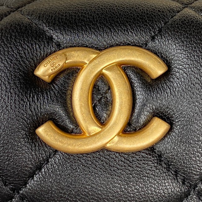 Chanel lambskin Shoulder Bag AS3242 black