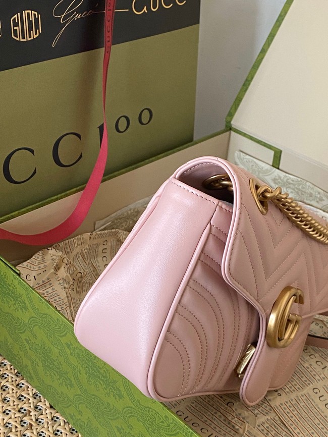 Gucci GG Marmont small shoulder bag 443497 light pink