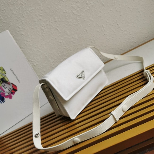 Prada Re-Nylon shoulder strap 1BD313 white