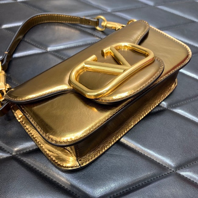 VALENTINO GARAVANI MINI LOCO Calf leather Shoulder Bag 1W2B0K gold