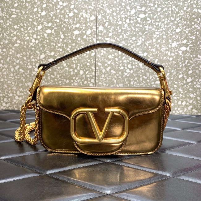 VALENTINO GARAVANI MINI LOCO Calf leather Shoulder Bag 1W2B0K gold