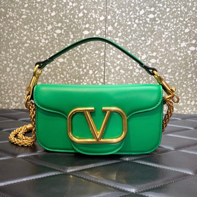 VALENTINO GARAVANI MINI LOCO Calf leather Shoulder Bag 1W2B0K green