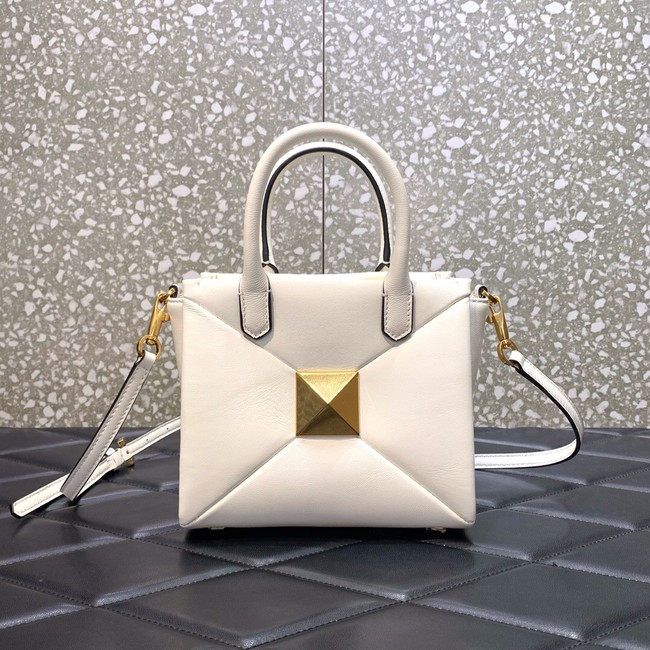 VALENTINO GARAVANI small One Stud Sheepskin tote Bag XW0B0K59 white