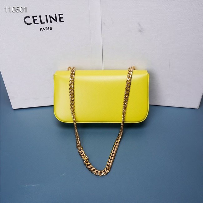 Celine CHAIN SHOULDER BAG TRIOMPHE IN SHINY CALFSKIN 199243 ANIS