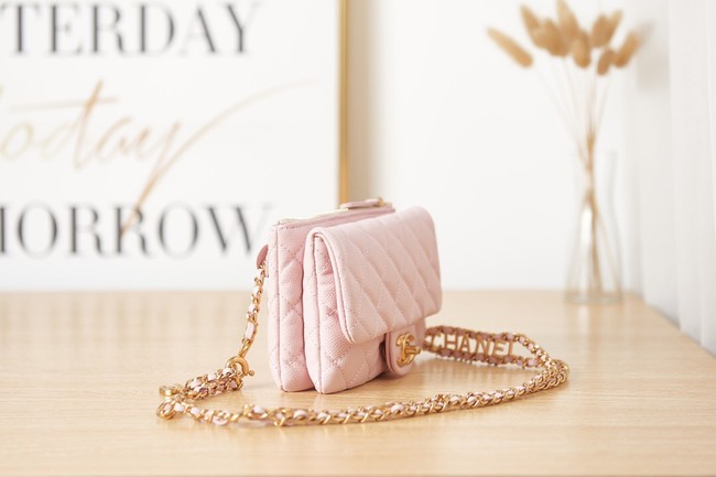 Chanel Grained Calfskin Pocket AS3225 pink