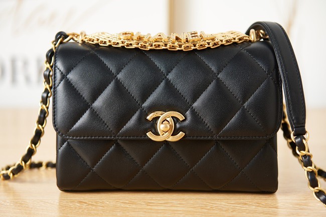 Chanel lambskin Shoulder Bag AS3240 black