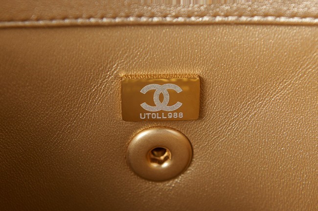 Chanel lambskin Shoulder Bag AS3240 gold