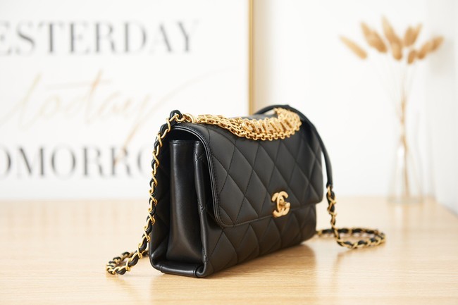 Chanel lambskin Shoulder Bag AS3241 black