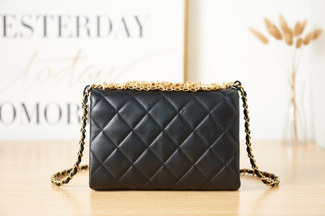 Chanel lambskin Shoulder Bag AS3241 black