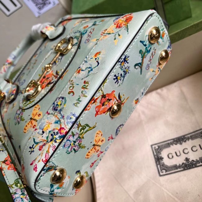 Gucci Horsebit 1955 mini top handle bag 640716 light blue