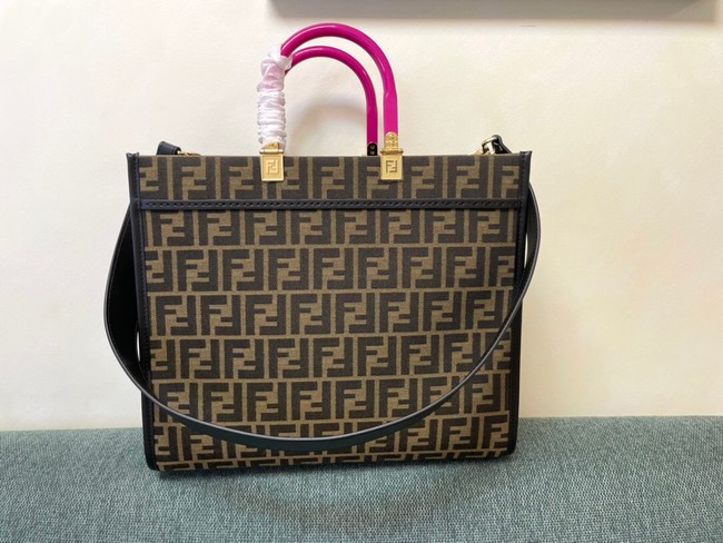 FENDI LARGE embroidery bag 8BH386AB brown