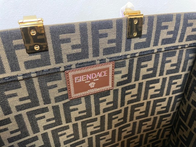 FENDI LARGE embroidery bag 8BH386AB brown