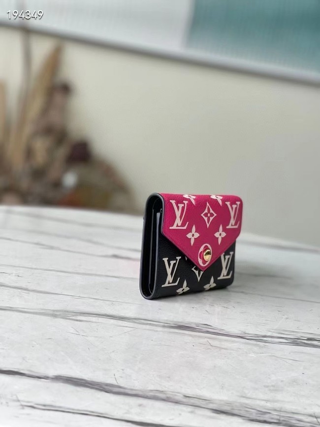 Louis Vuitton VICTORINE WALLET M81289 Black & White & Pink