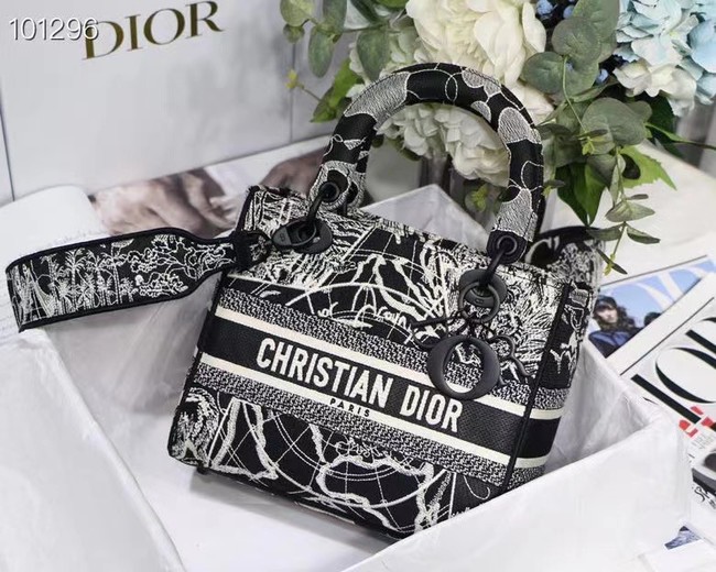 Dior MEDIUM LADY D-LITE BAG Embroidered M0565-14