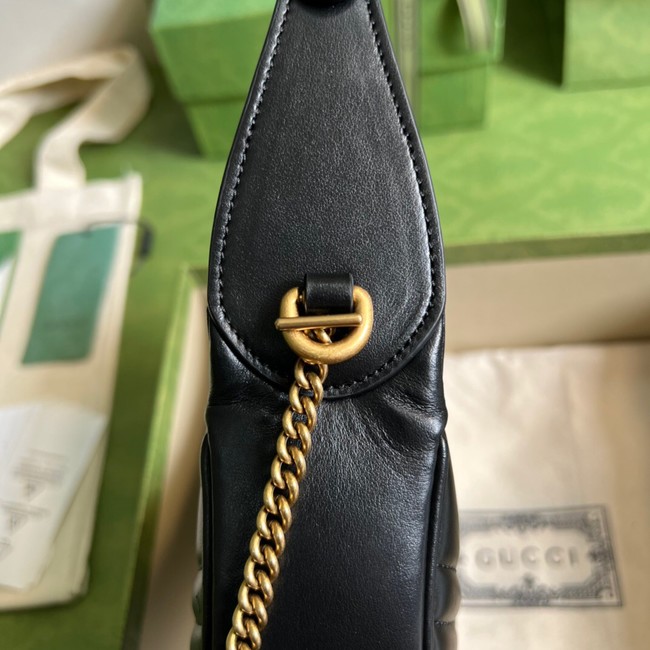 Gucci GG Marmont half-moon-shaped mini bag 699514 black