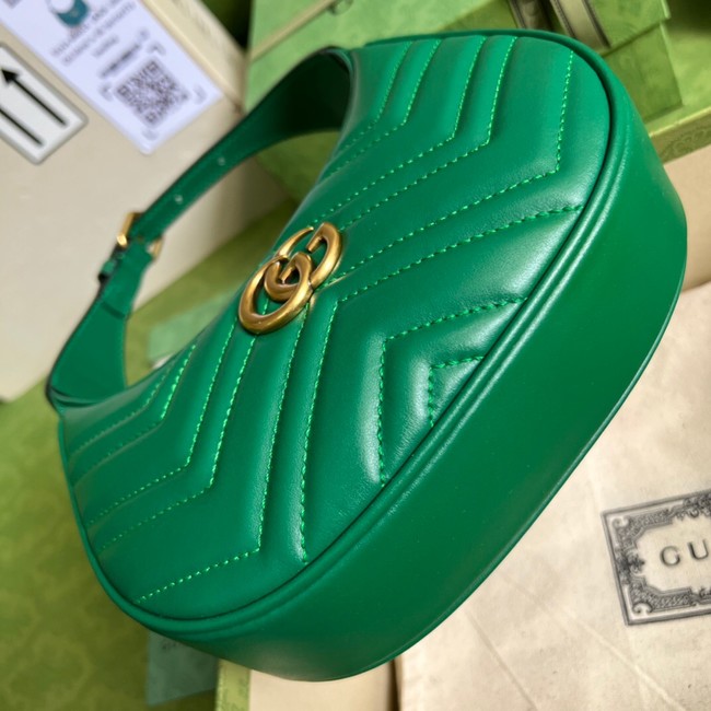 Gucci GG Marmont half-moon-shaped mini bag 699514 green