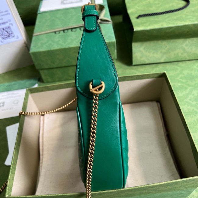 Gucci GG Marmont half-moon-shaped mini bag 699514 green