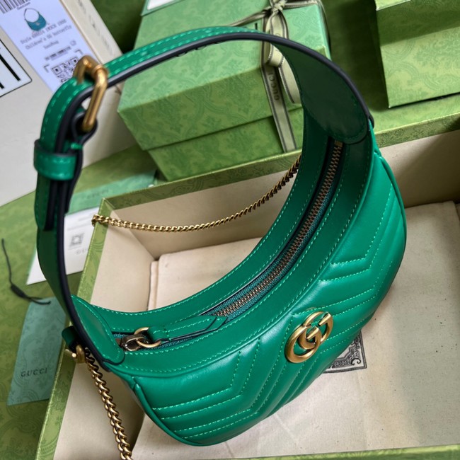 Gucci GG Marmont half-moon-shaped mini bag 699514 green