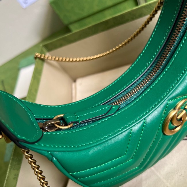 Gucci GG Marmont half-moon-shaped mini bag 699514 green