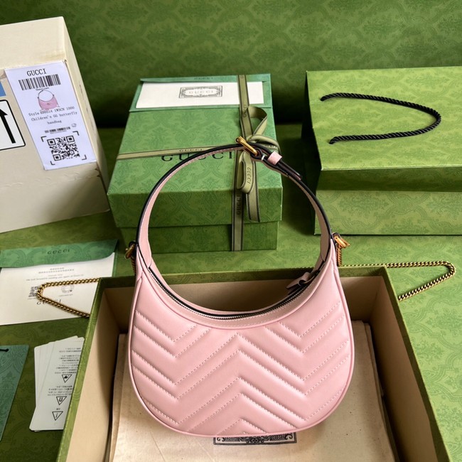 Gucci GG Marmont half-moon-shaped mini bag 699514 pink