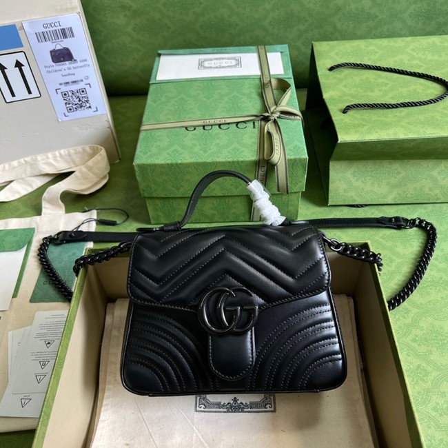 Gucci GG Marmont mini top handle bag 702563 black