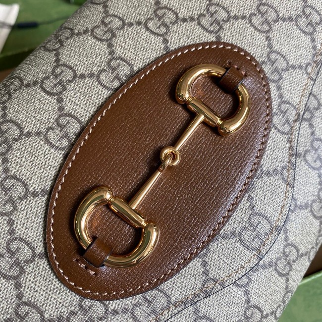 Gucci canvas Horsebit 1955 small bag 677286 brown