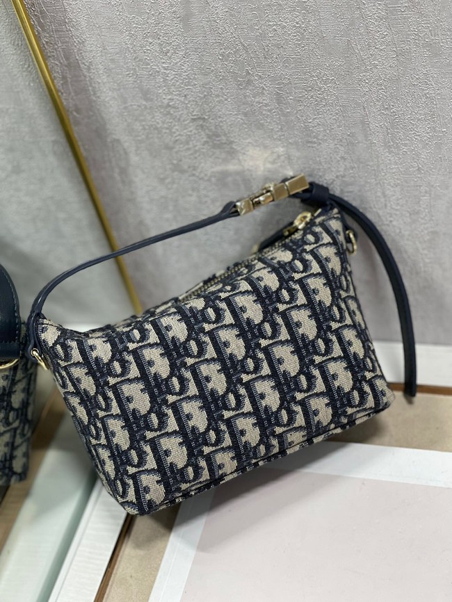 DIOR SMALL Shoulder Bag Embroidery S5553 dark blue