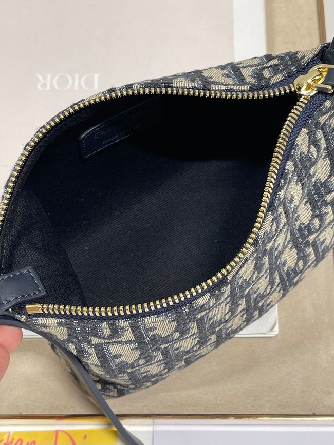 DIOR SMALL Shoulder Bag Embroidery S5553 dark blue