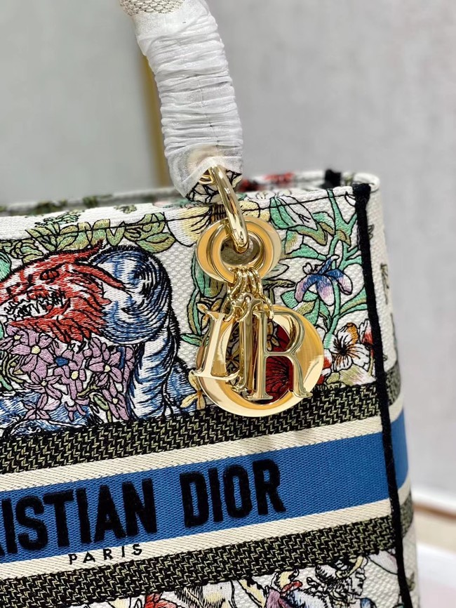 Dior MEDIUM LADY D-LITE BAG Embroidered M0565-18