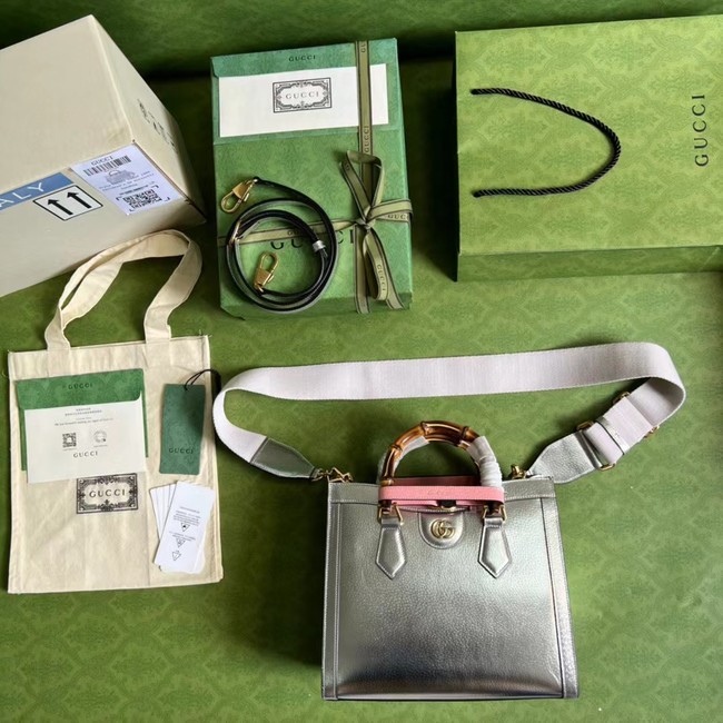 Gucci Diana small tote bag 702721 Silver