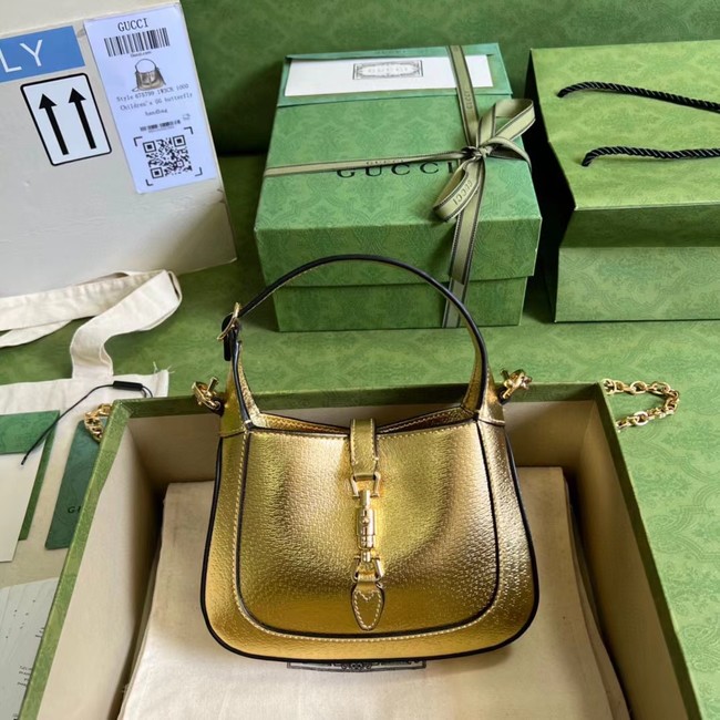 Gucci Jackie 1961 lame mini bag 675799 gold