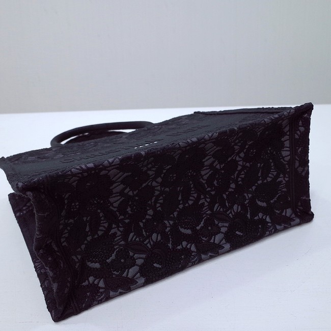 SMALL DIOR BOOK TOTE Embroidery C1287-35 black