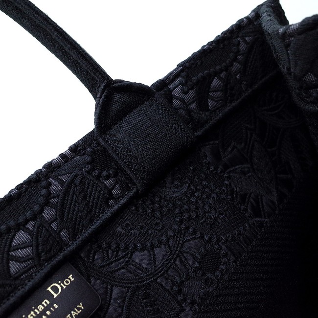 SMALL DIOR BOOK TOTE Embroidery C1287-35 black