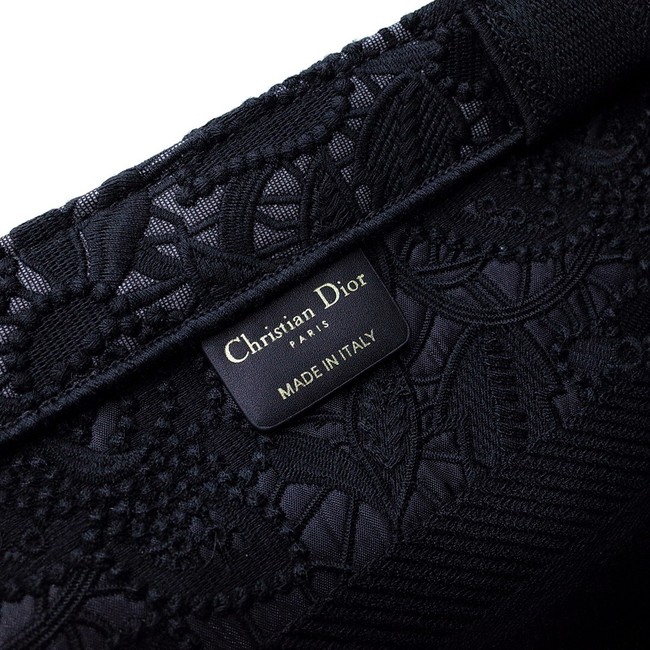 SMALL DIOR BOOK TOTE Embroidery C1287-35 black