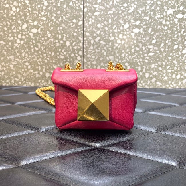 VALENTINO GARAVANI mini One Stud Sheepskin Shoulder Bag XW0P0X98H rose