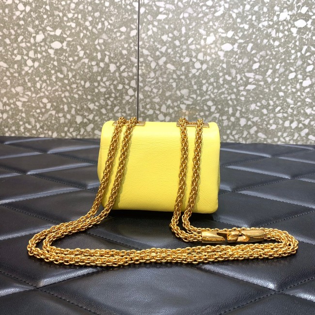 VALENTINO GARAVANI mini One Stud Sheepskin Shoulder Bag XW0P0X98H yellow