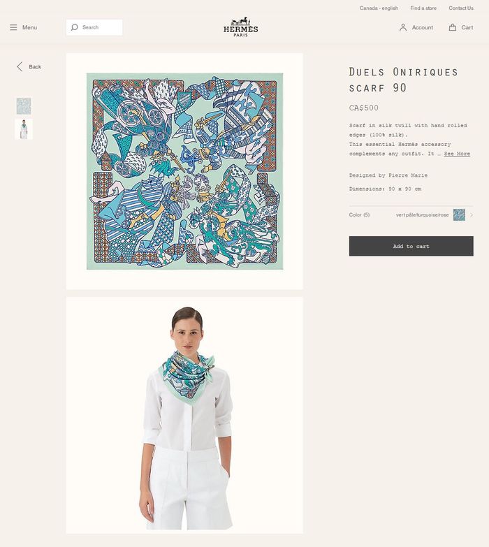 Hermes Scarf HMS00092