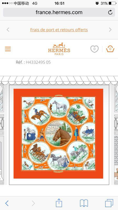 Hermes Scarf HMS00213