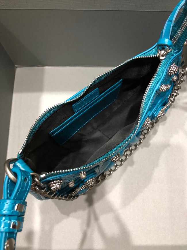 Balenciaga LE CAGOLE MINI PURSE WITH CHAIN 6958141 blue