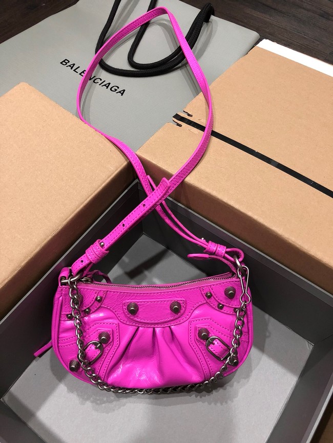 Balenciaga LE CAGOLE MINI PURSE WITH CHAIN 6958141 bright pink